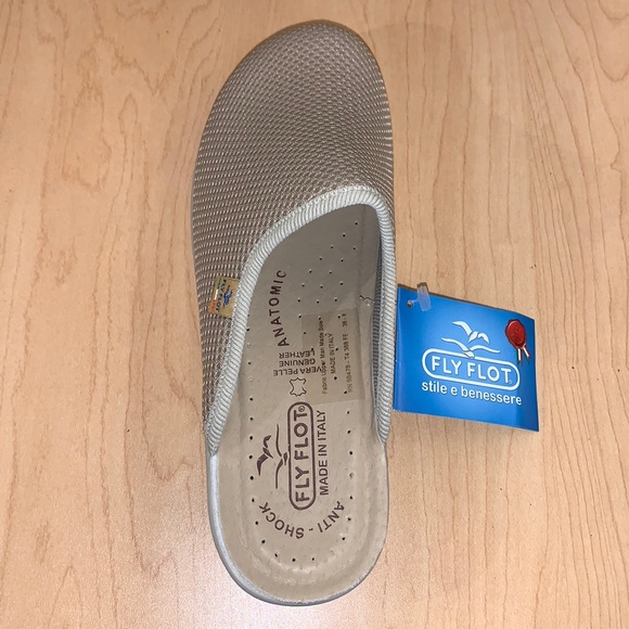 Fly Flot Shoes Fly Flot Womens Mesh Clogs Genuine Leather Slip On